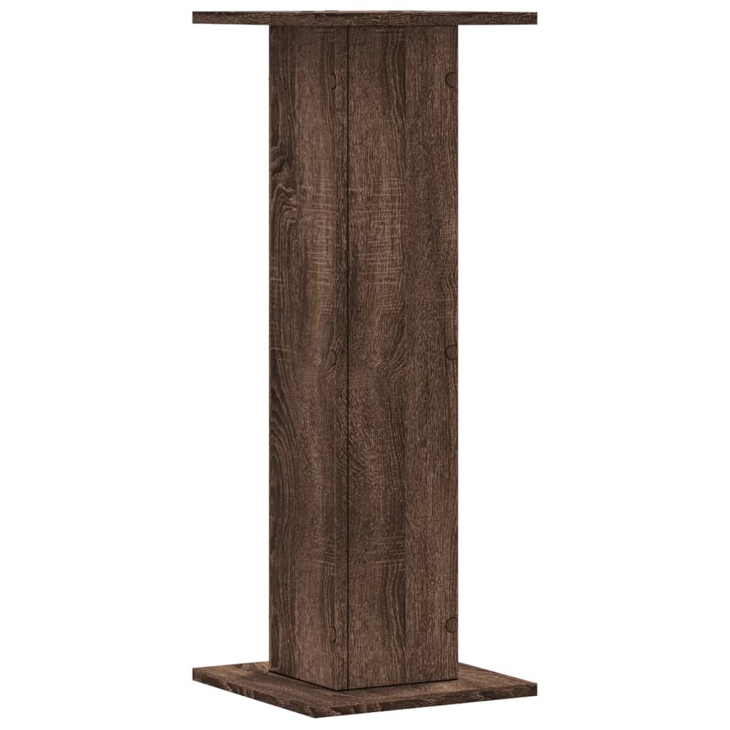 vidaXL Soportes para plantas 2 uds madera marrón roble 30x30x80 cm