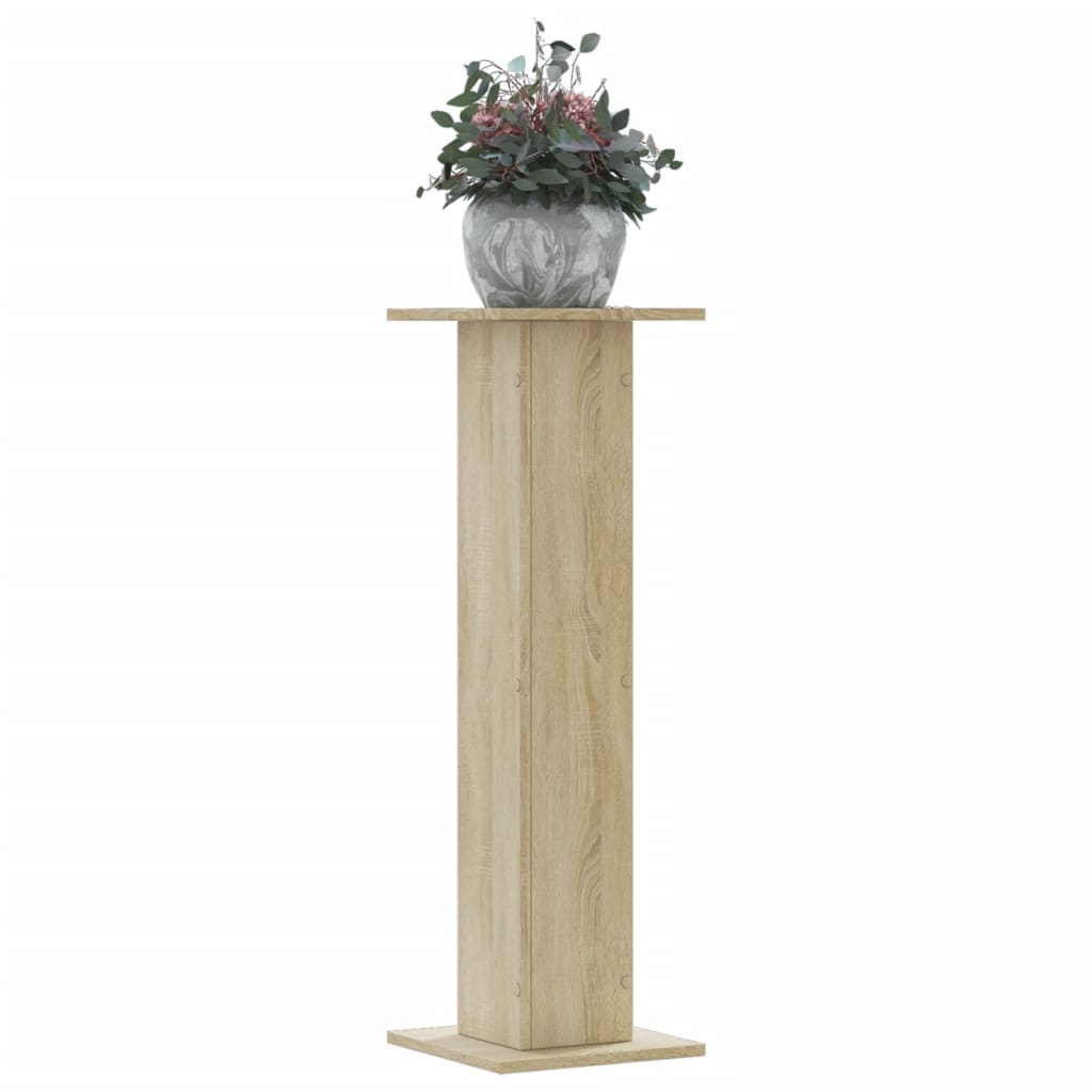 vidaXL Soportes para plantas 2 uds madera roble Sonoma 30x30x95 cm