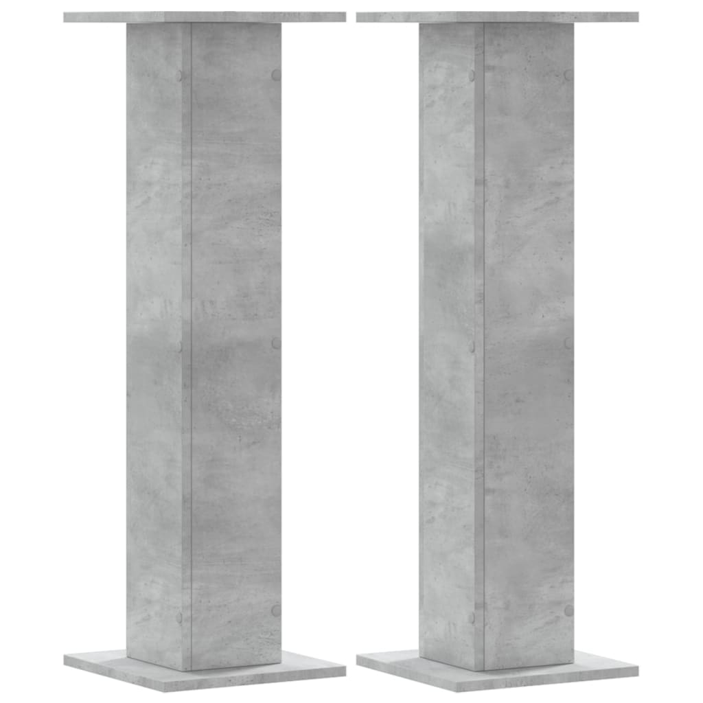 vidaXL Soportes para plantas 2 uds madera gris hormigón 30x30x95 cm