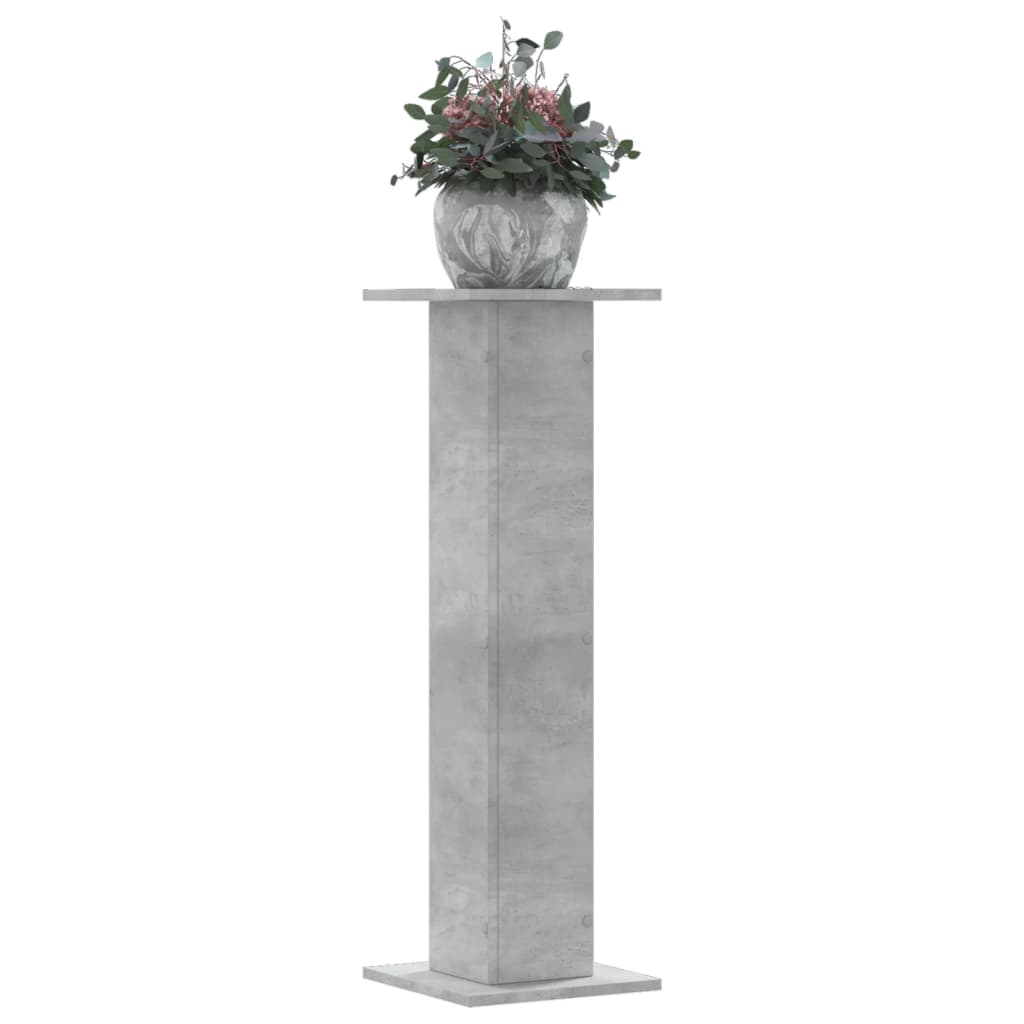 vidaXL Soportes para plantas 2 uds madera gris hormigón 30x30x95 cm