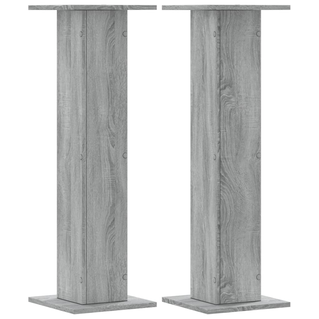 vidaXL Soportes para plantas 2 uds madera gris Sonoma 30x30x95 cm