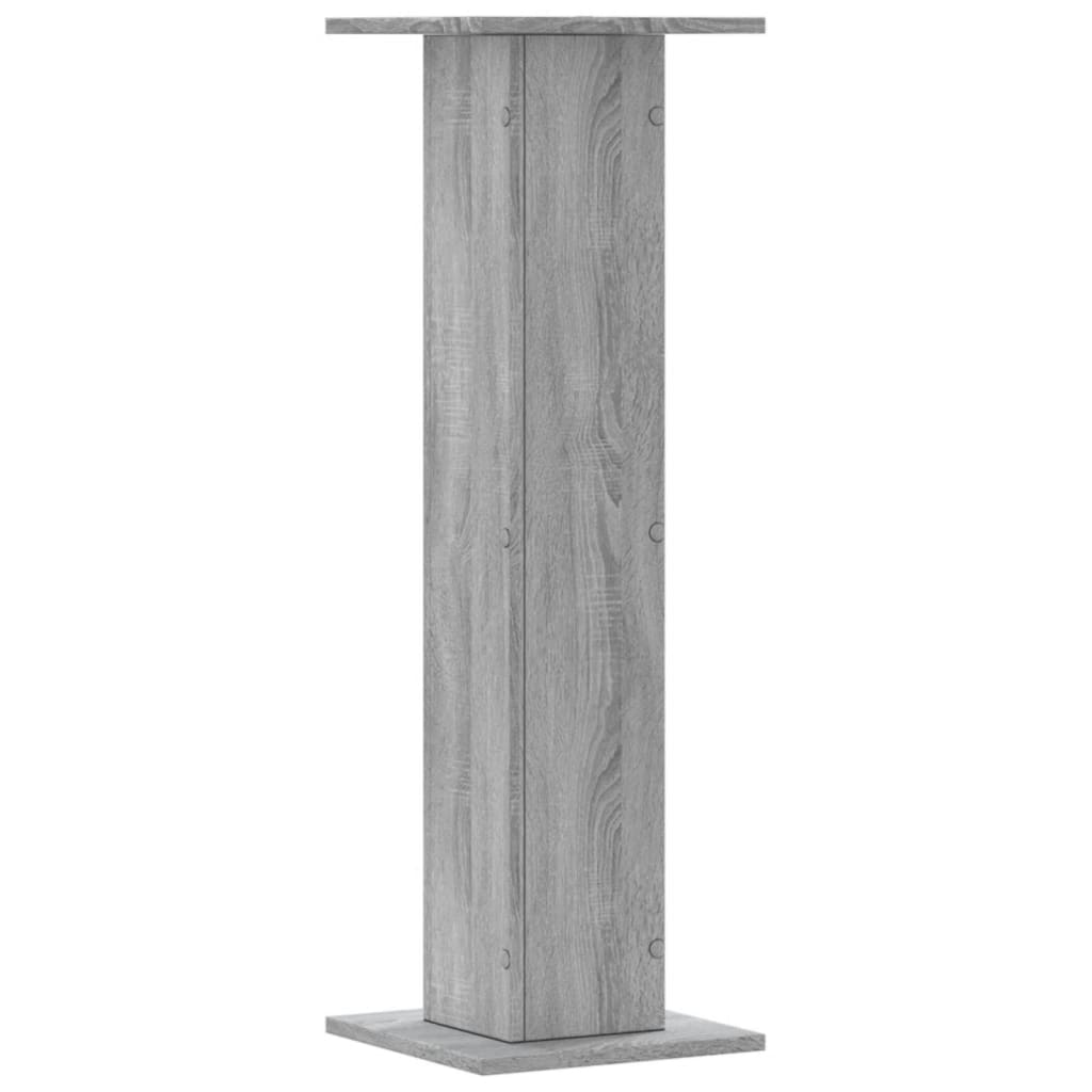 vidaXL Soportes para plantas 2 uds madera gris Sonoma 30x30x95 cm