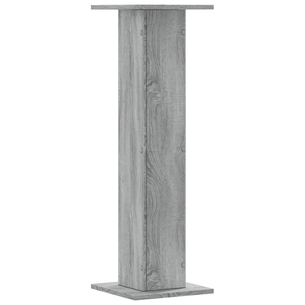 vidaXL Soportes para plantas 2 uds madera gris Sonoma 30x30x95 cm