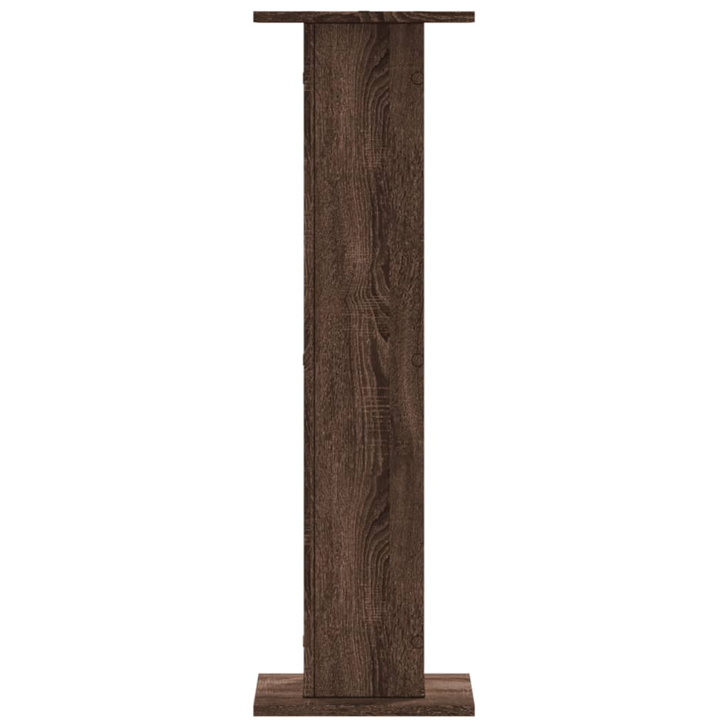 vidaXL Soportes para plantas 2 uds madera marrón roble 30x30x95 cm