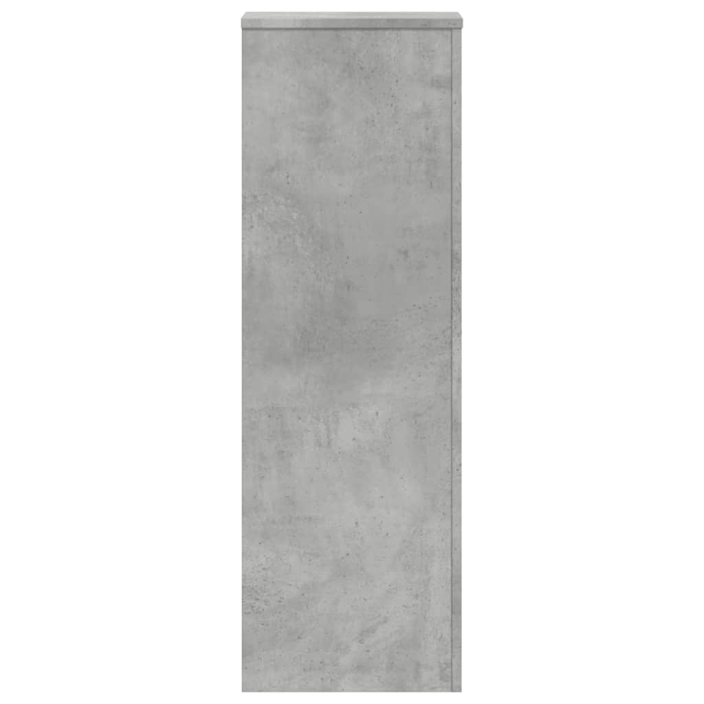 vidaXL Soportes para plantas 2 uds madera gris hormigón 33x33x100 cm