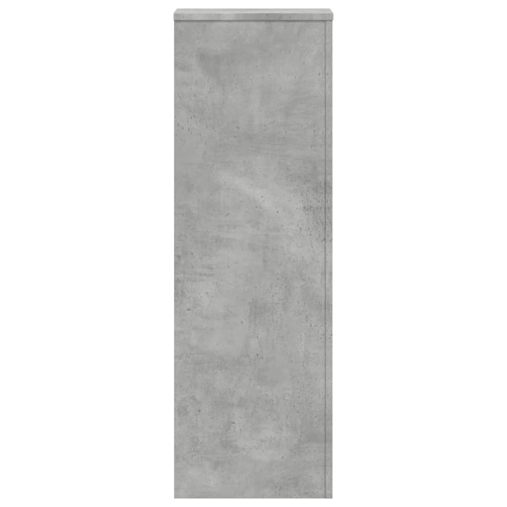 vidaXL Soportes para plantas 2 uds madera gris hormigón 33x33x100 cm