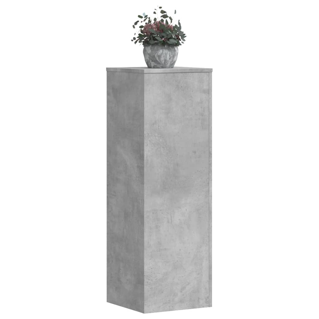 vidaXL Soportes para plantas 2 uds madera gris hormigón 33x33x100 cm