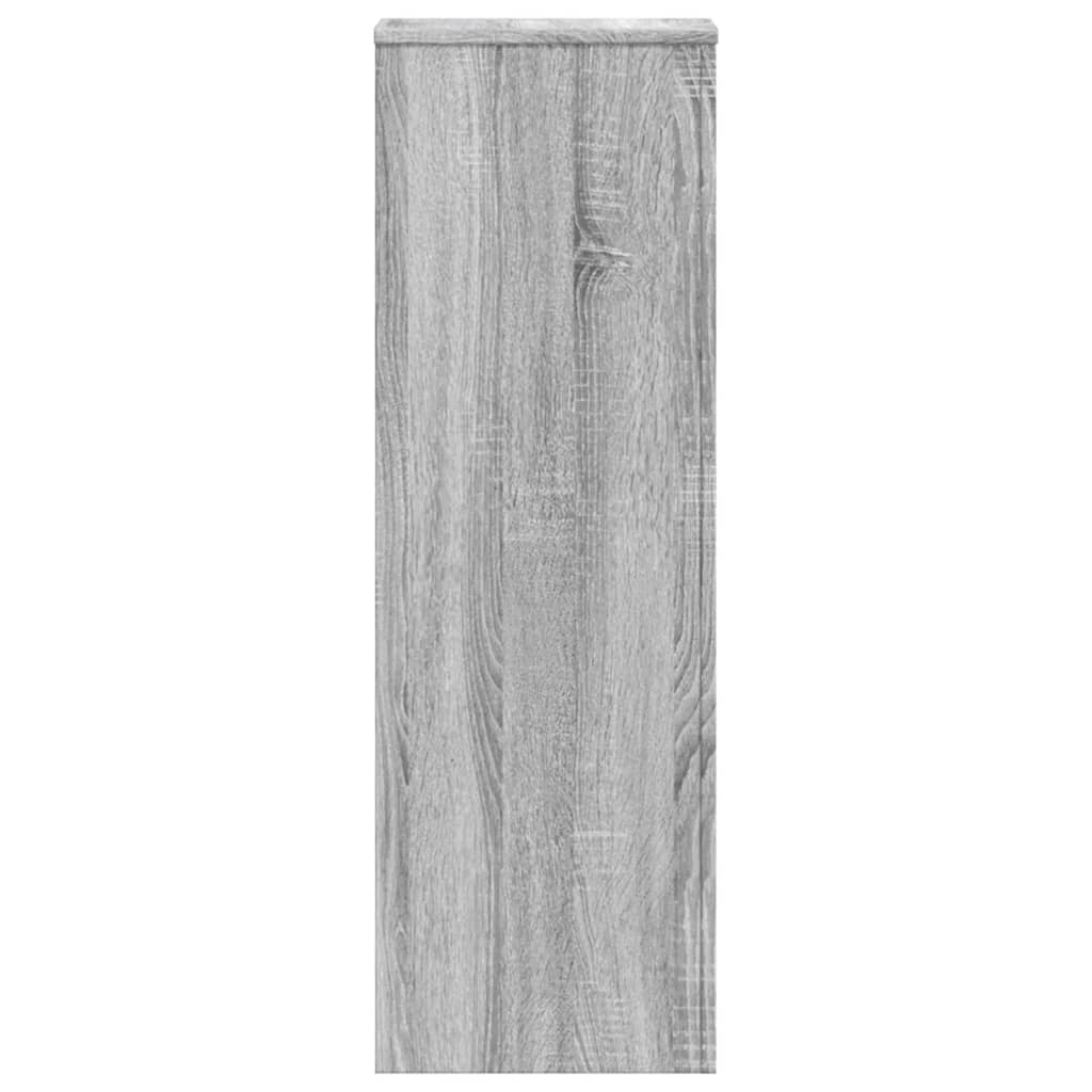 vidaXL Soportes para plantas 2 uds madera gris Sonoma 33x33x100 cm