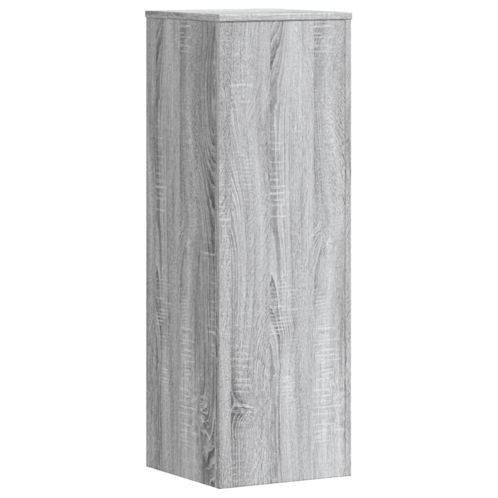 vidaXL Soportes para plantas 2 uds madera gris Sonoma 33x33x100 cm