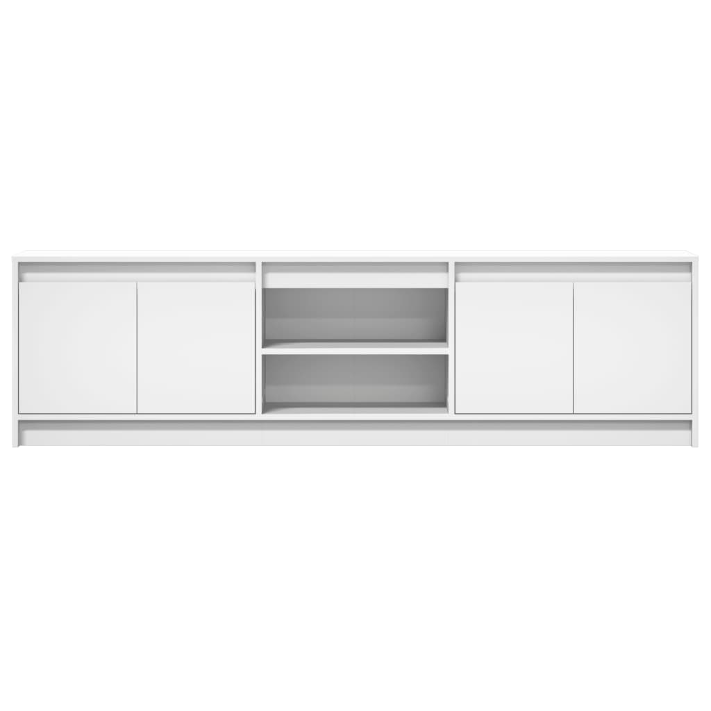 vidaXL Mueble de TV con LED madera de ingeniería blanco 180x34x50 cm