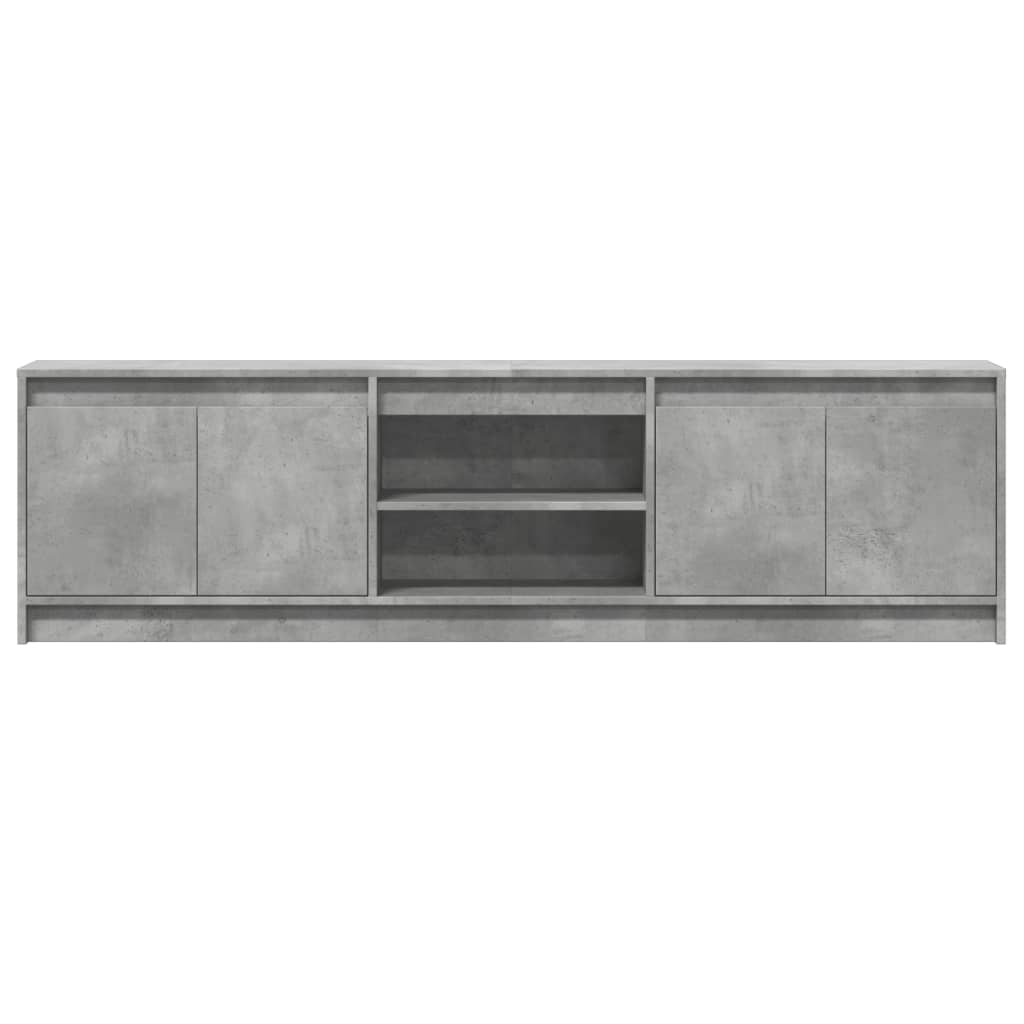 vidaXL Mueble de TV LED madera ingeniería gris hormigón 180x34x50 cm