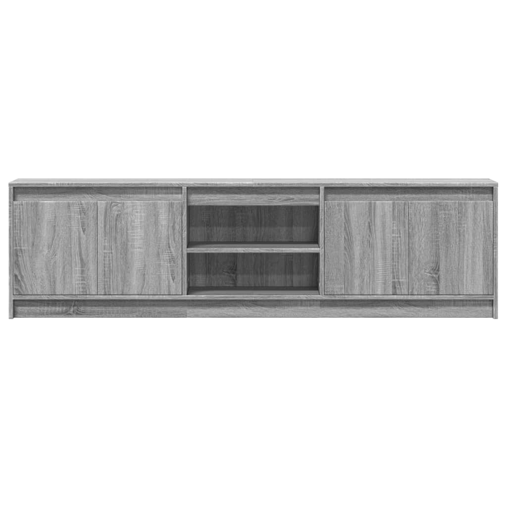 vidaXL Mueble de TV con LED madera ingeniería gris Sonoma 180x34x50 cm