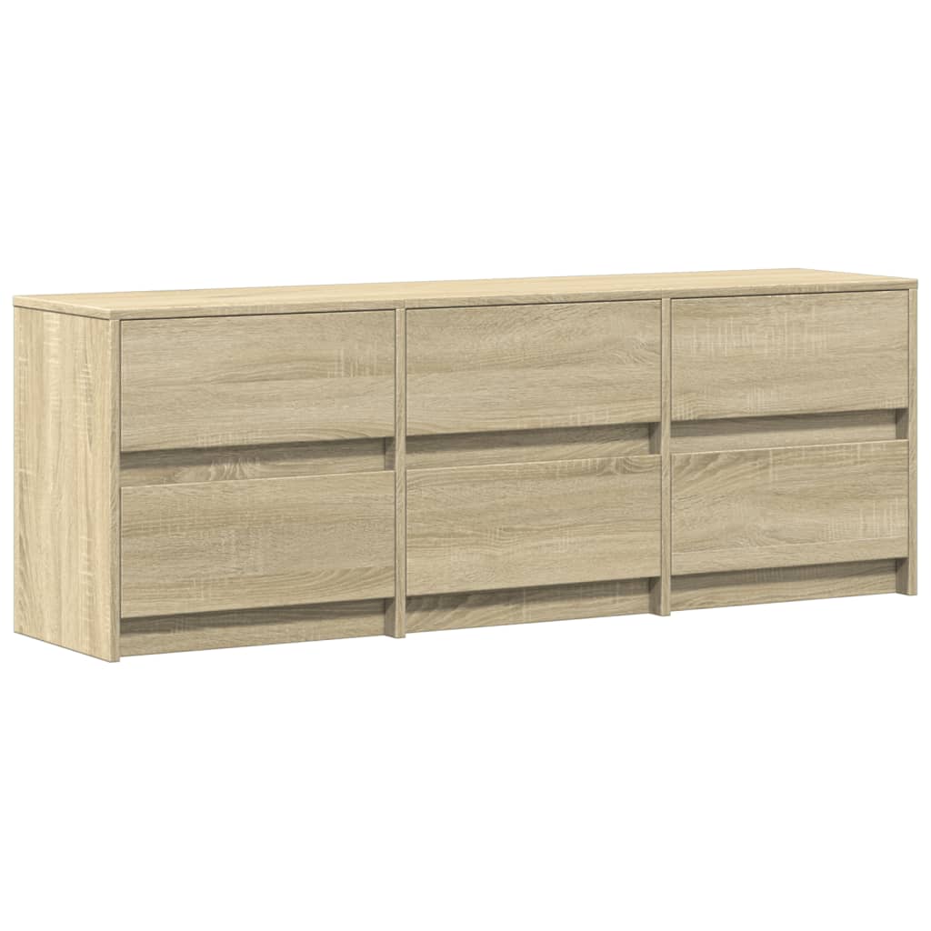 vidaXL Mueble de TV LED madera de ingeniería roble Sonoma 140x34x50 cm