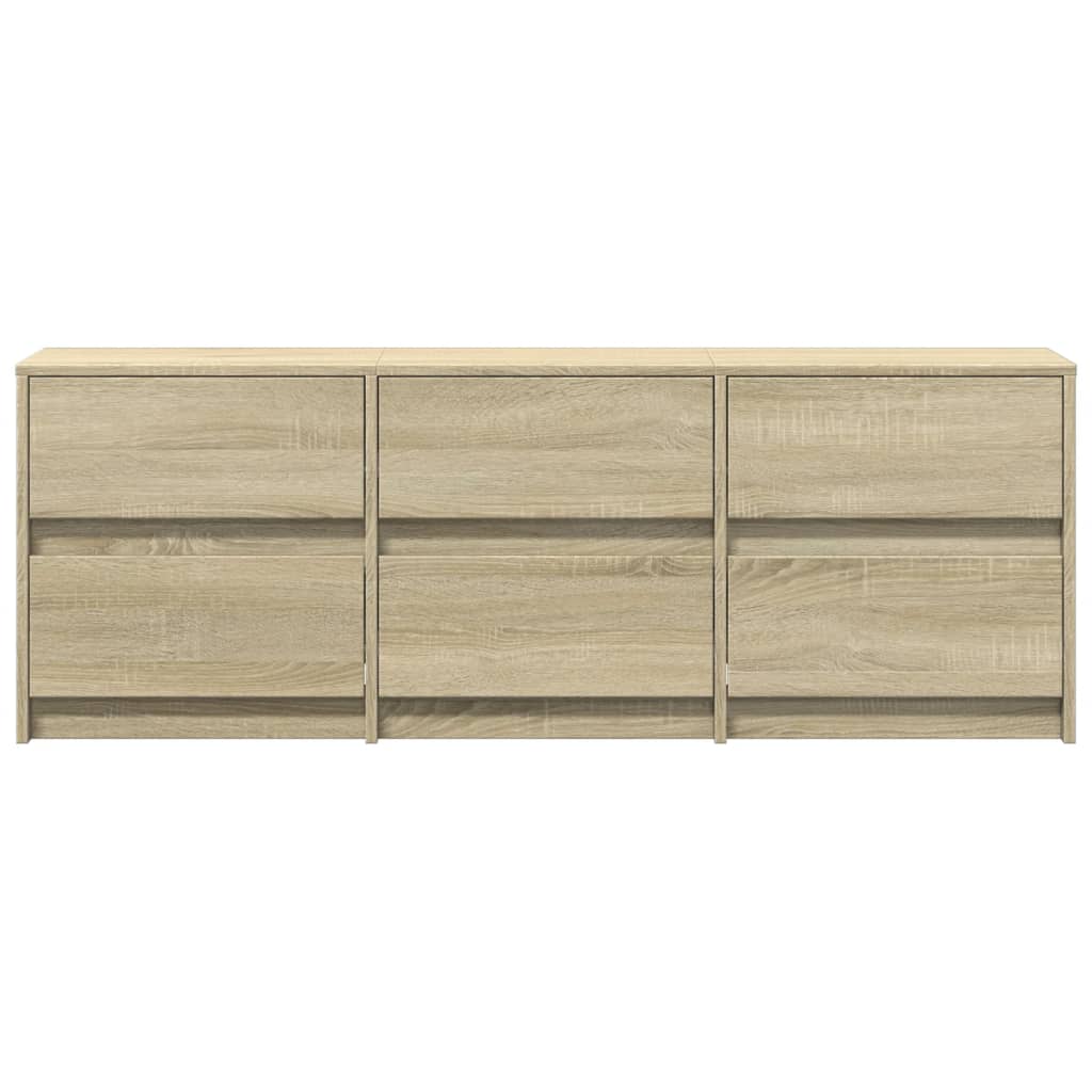 vidaXL Mueble de TV LED madera de ingeniería roble Sonoma 140x34x50 cm