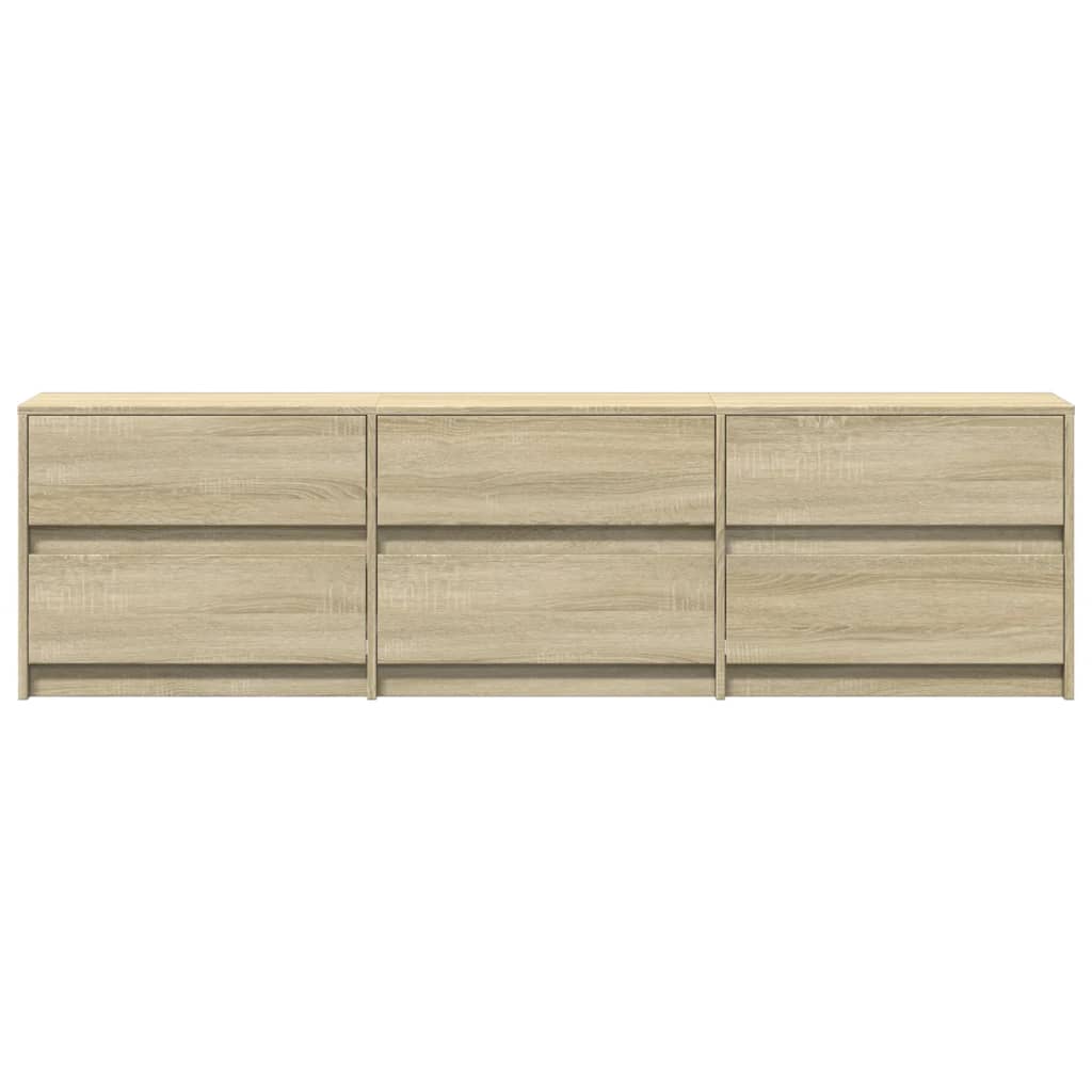 vidaXL Mueble de TV LED madera de ingeniería roble Sonoma 180x34x50 cm