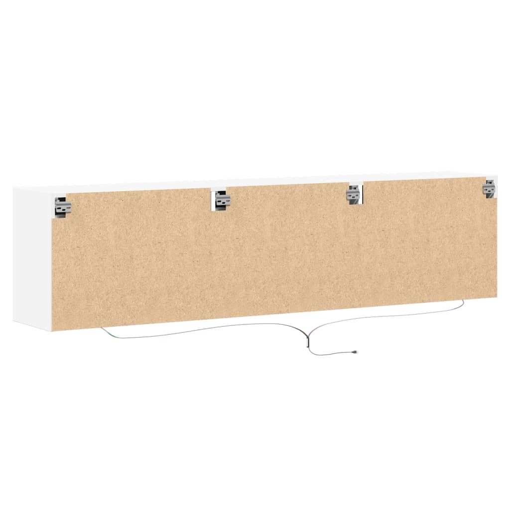 vidaXL Mueble de TV de pared con LED blanco 180x31x45 cm