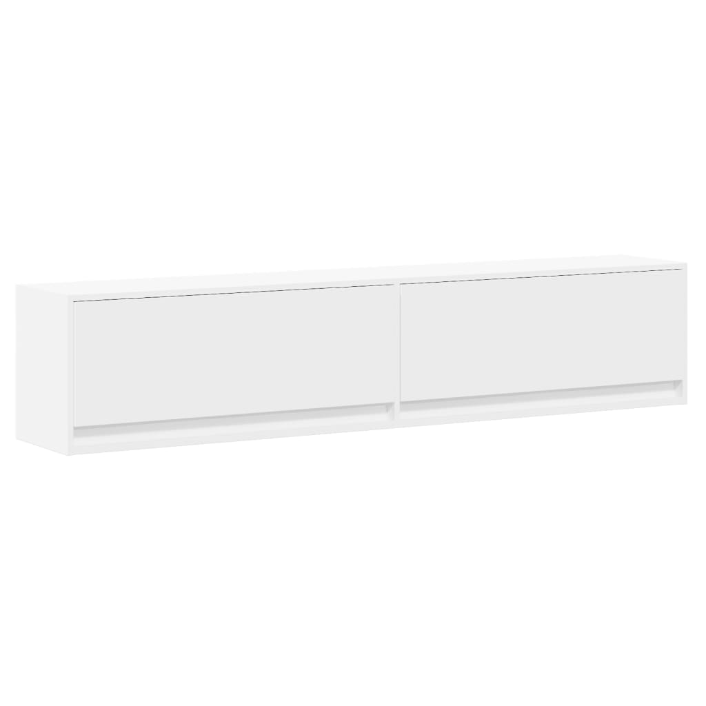 vidaXL Mueble de TV de pared con LED blanco 180x31x38 cm