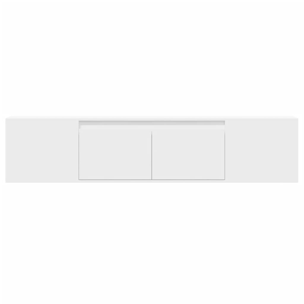 vidaXL Mueble de TV de pared con luz LED blanco 180x31x39,5 cm