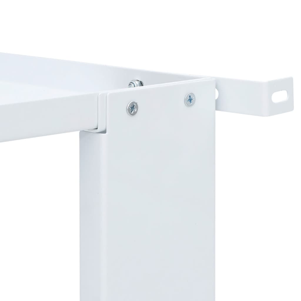 vidaXL Soporte pedestal doble para lavadora con cajones blanco