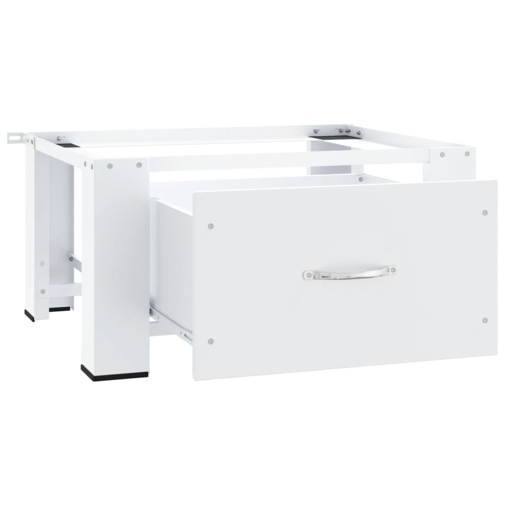 vidaXL Soporte pedestal para lavadora con cajón blanco