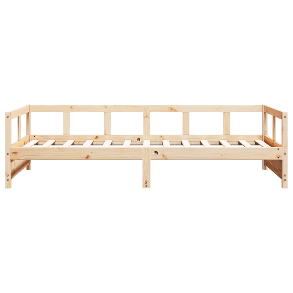 vidaXL Sofá cama madera maciza de pino blanco 90x200 cm