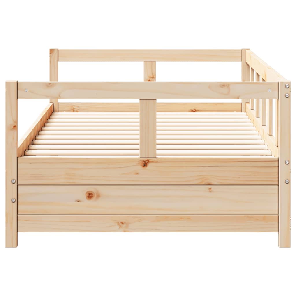 vidaXL Sofá cama madera maciza de pino blanco 90x200 cm