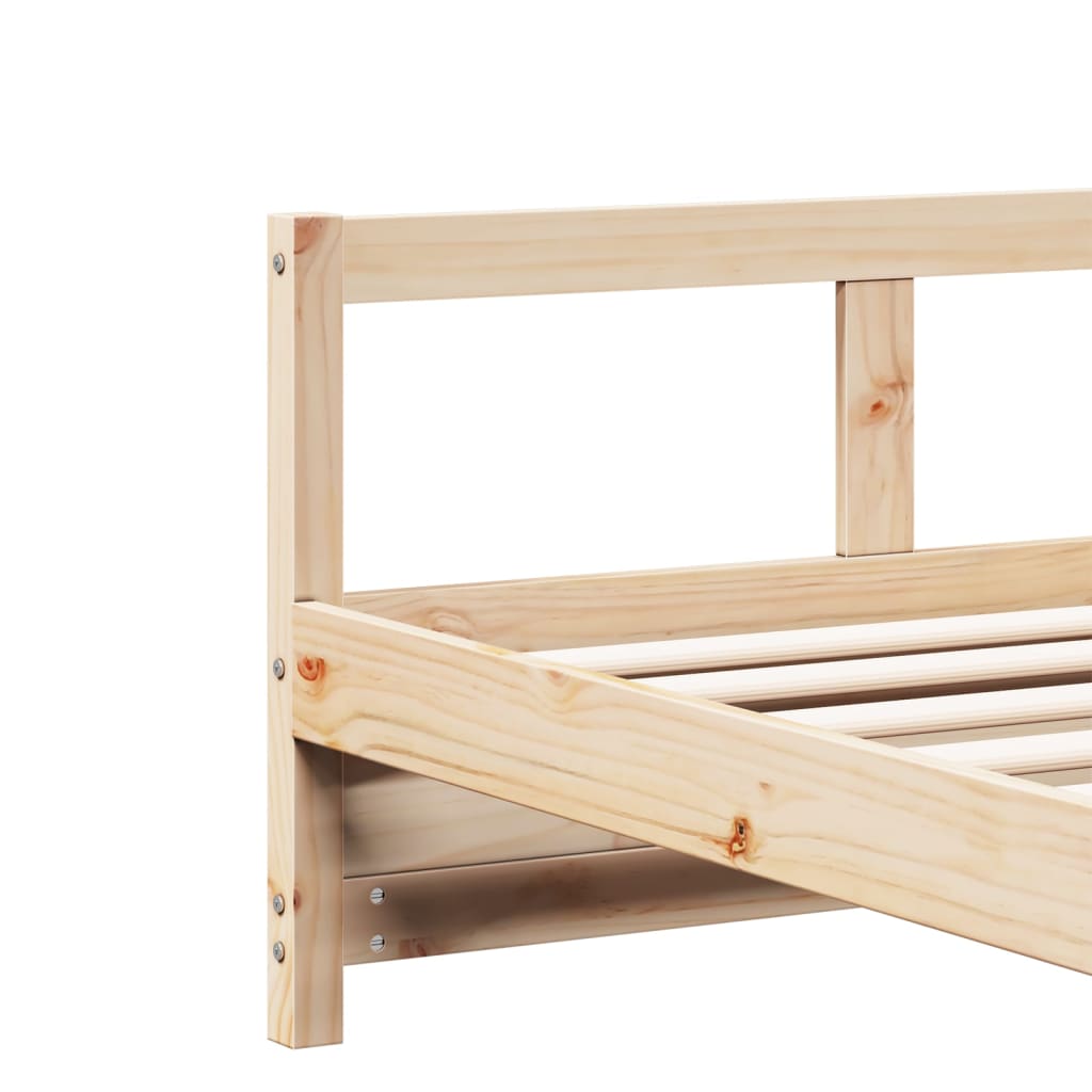 vidaXL Sofá cama madera maciza de pino blanco 90x200 cm