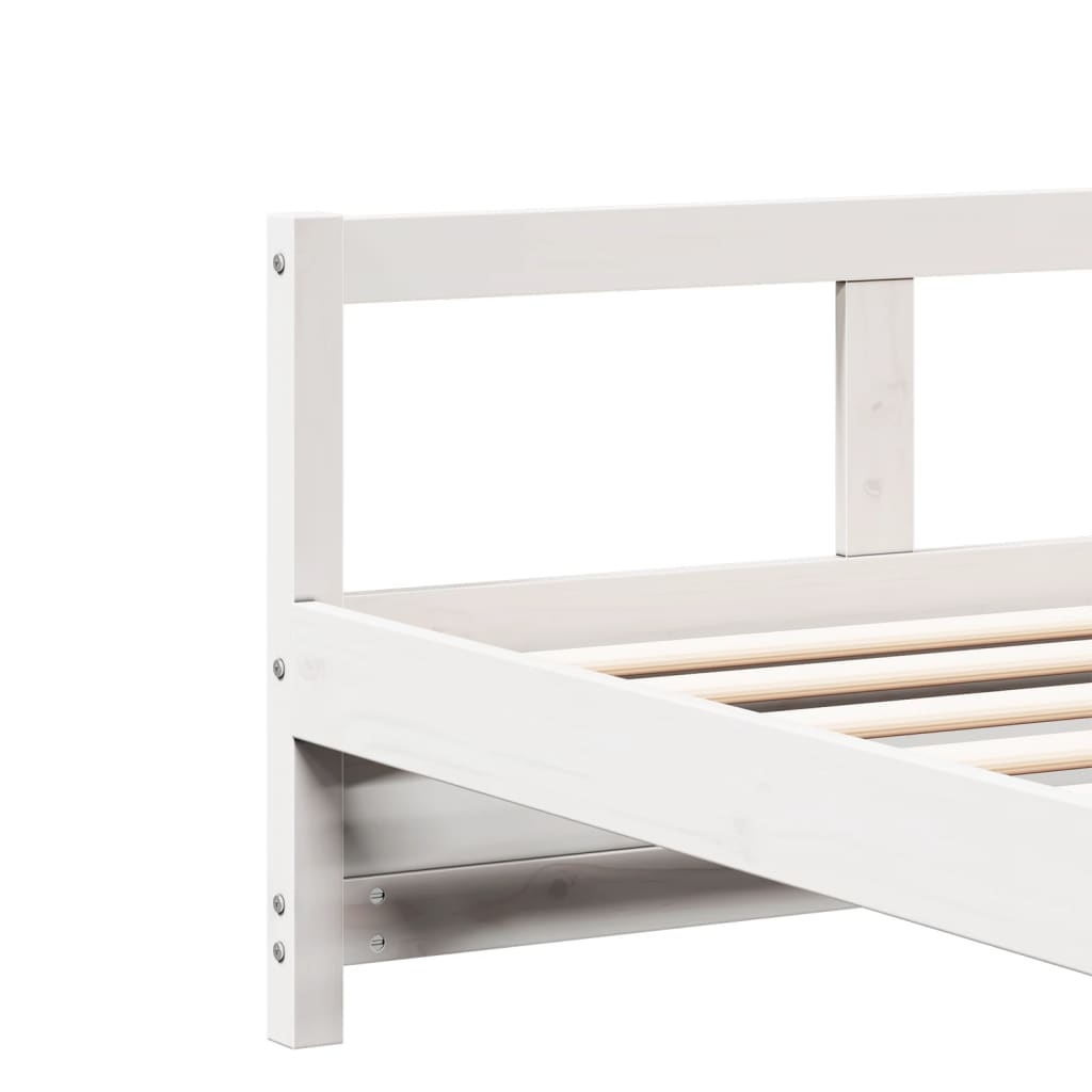 vidaXL Sofá cama sin colchón madera maciza de pino blanco 90x190 cm