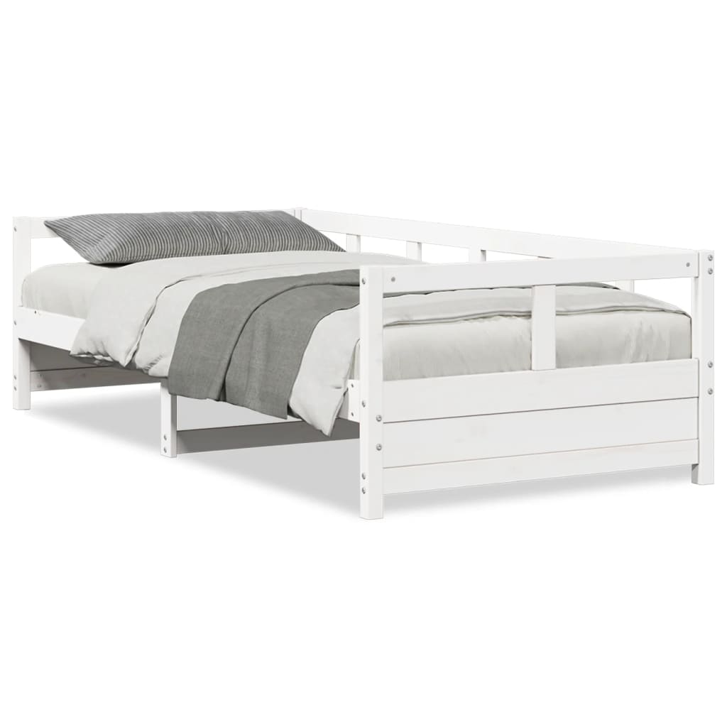 vidaXL Sofá cama sin colchón madera maciza de pino blanco 90x190 cm