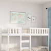 vidaXL Cama para niños sin colchón madera maciza pino blanca 80x200 cm