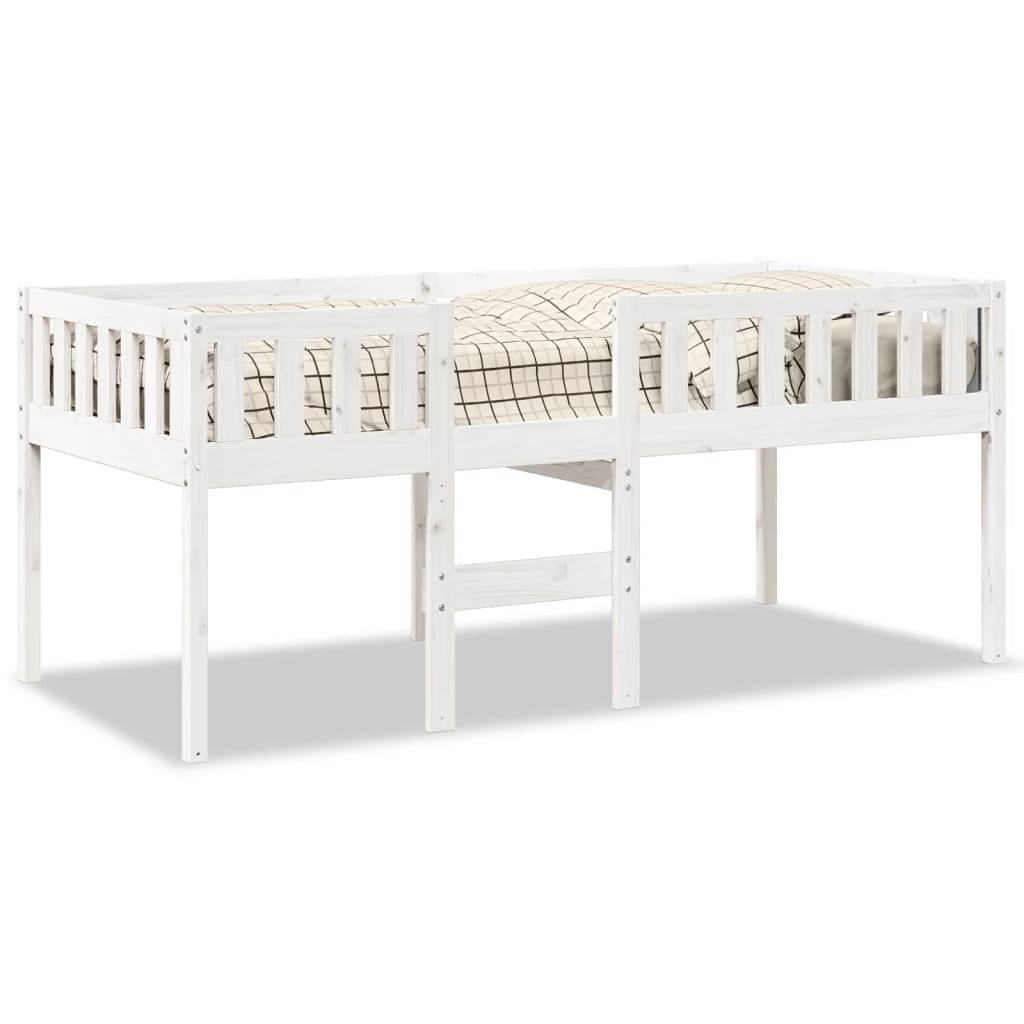 vidaXL Cama para niños sin colchón madera maciza pino blanco 90x200 cm