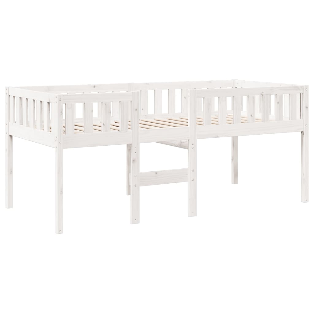 vidaXL Cama para niños sin colchón madera maciza pino blanco 90x200 cm