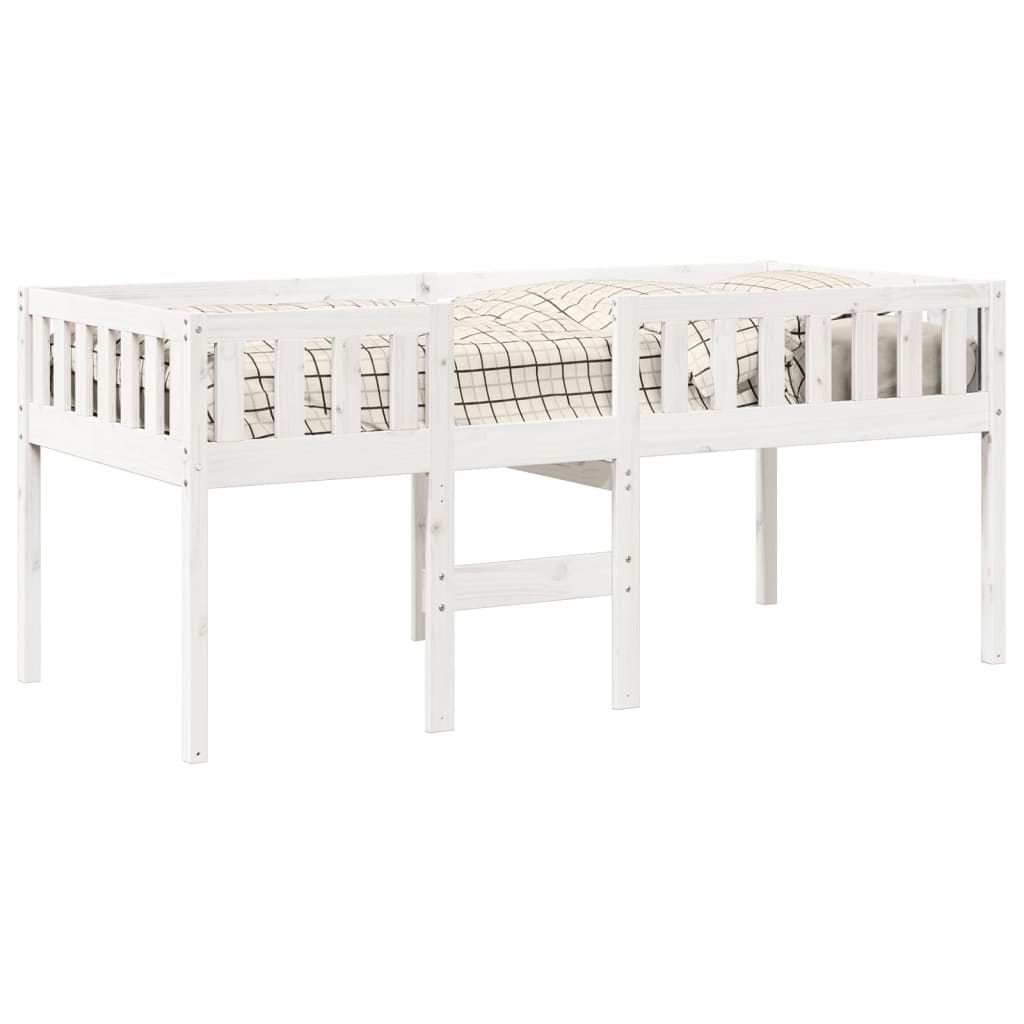 vidaXL Cama para niños sin colchón madera maciza pino blanco 90x200 cm