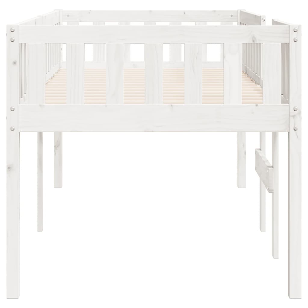 vidaXL Cama para niños sin colchón madera maciza pino blanco 90x200 cm