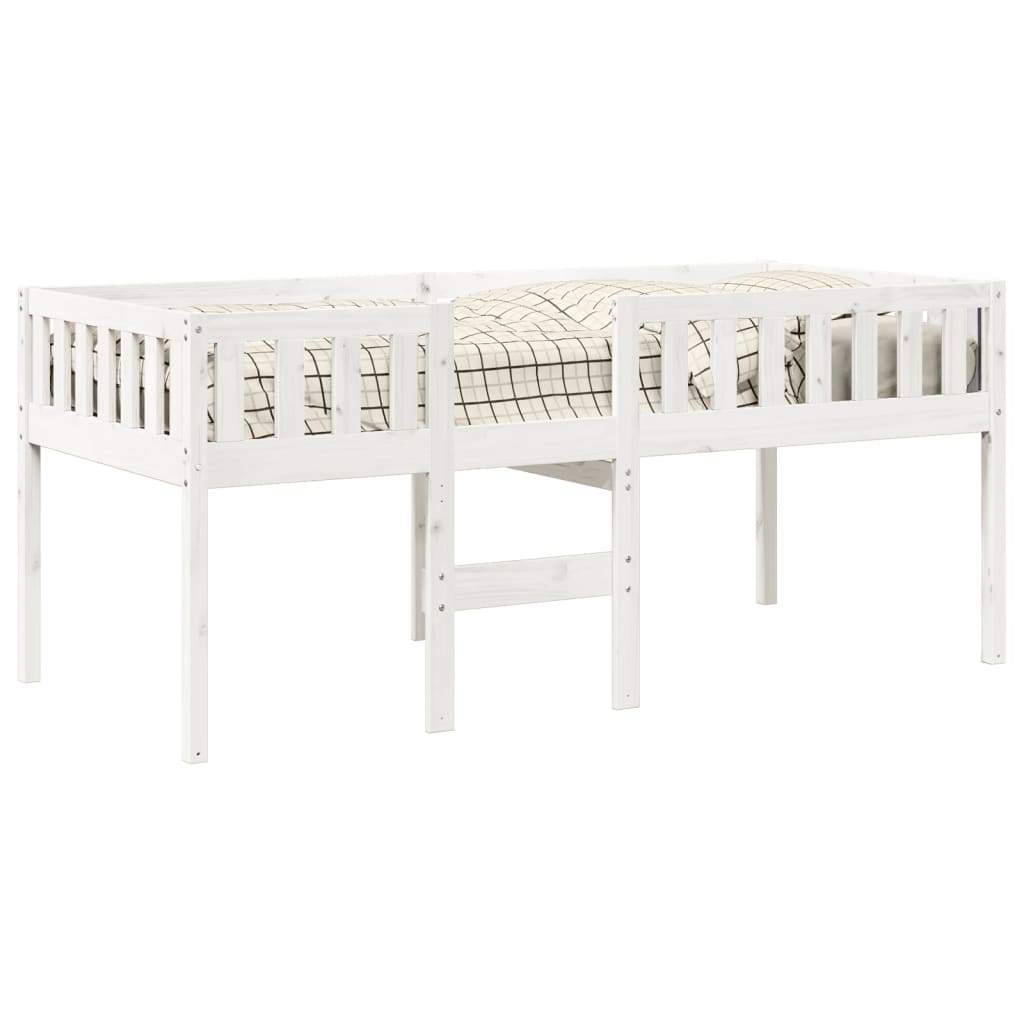 vidaXL Cama para niños sin colchón madera maciza pino blanca 90x190 cm