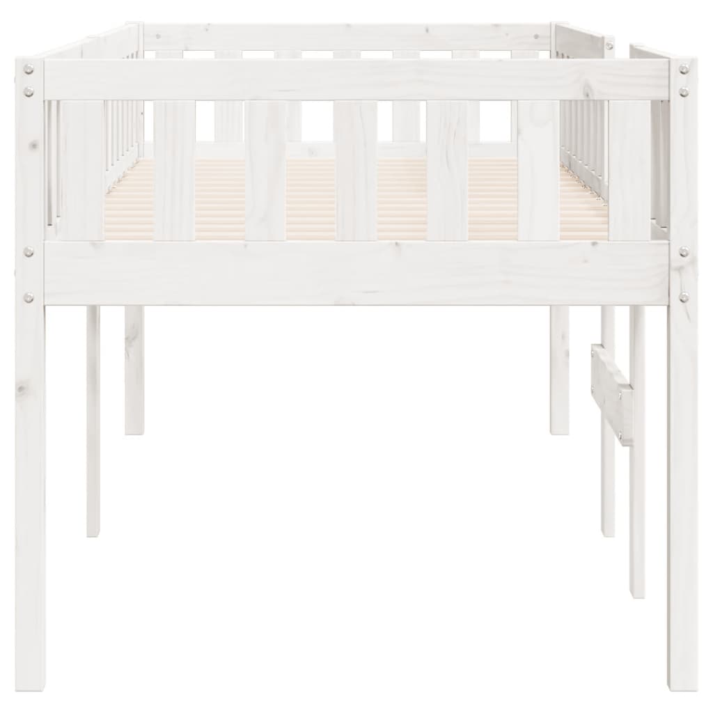 vidaXL Cama para niños sin colchón madera maciza pino blanca 90x190 cm