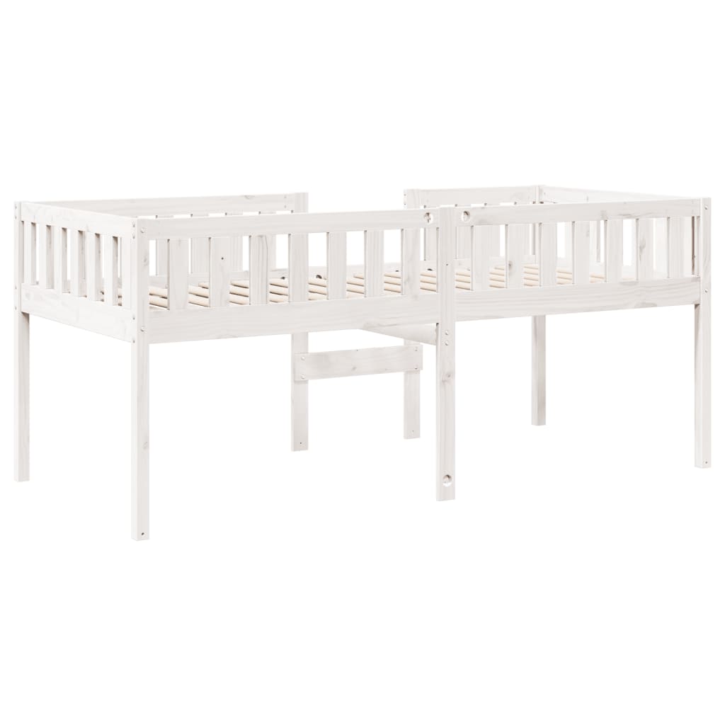 vidaXL Cama para niños sin colchón madera maciza pino blanca 90x190 cm