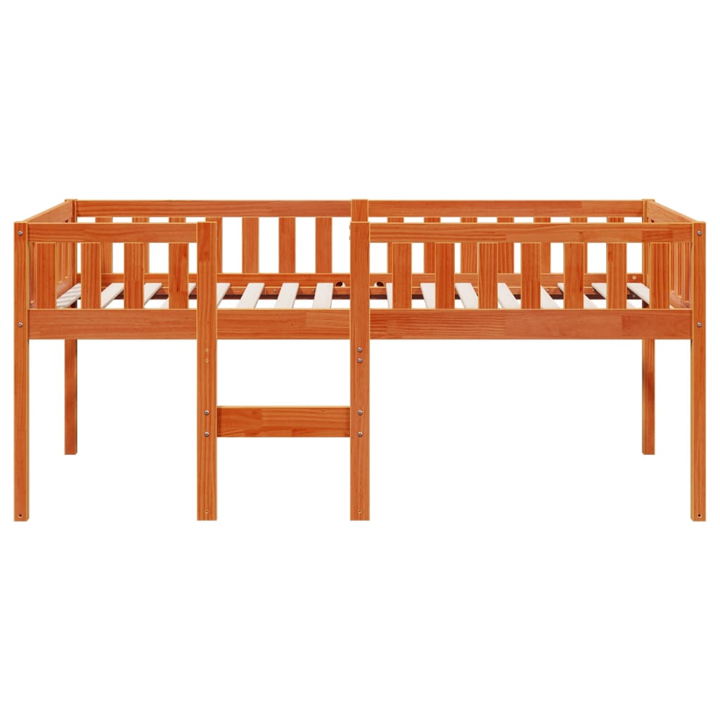 vidaXL Cama para niños sin colchón madera maciza pino marrón 90x190 cm