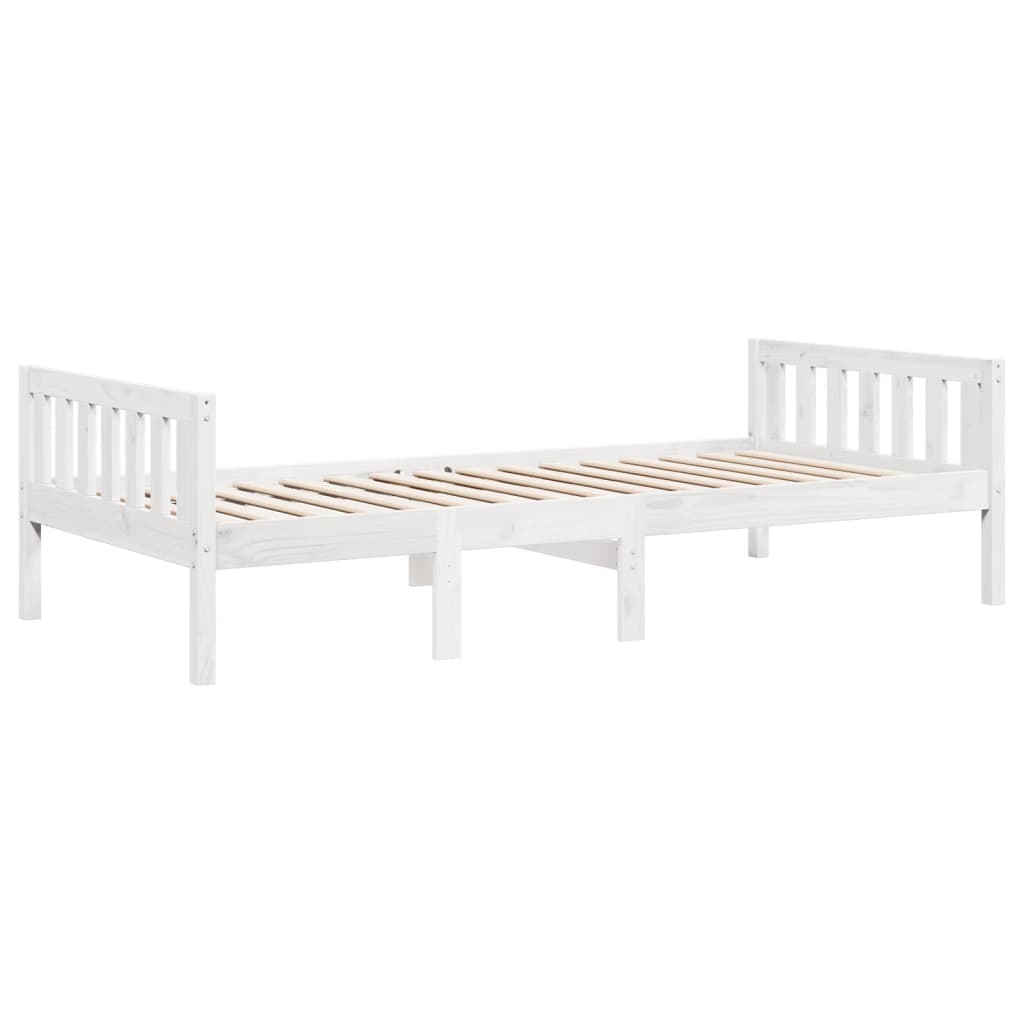 vidaXL Cama para niños sin colchón madera maciza pino blanca 80x200 cm