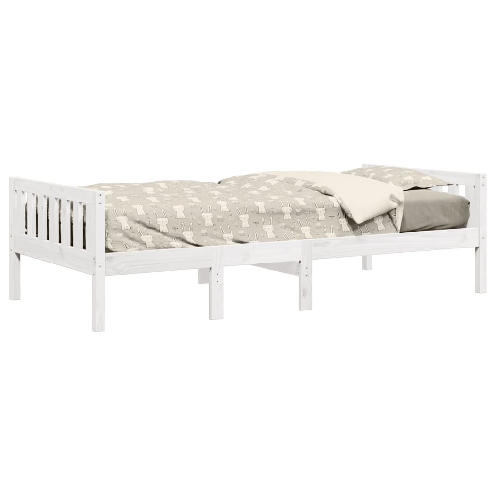 vidaXL Cama para niños sin colchón madera maciza pino blanca 80x200 cm