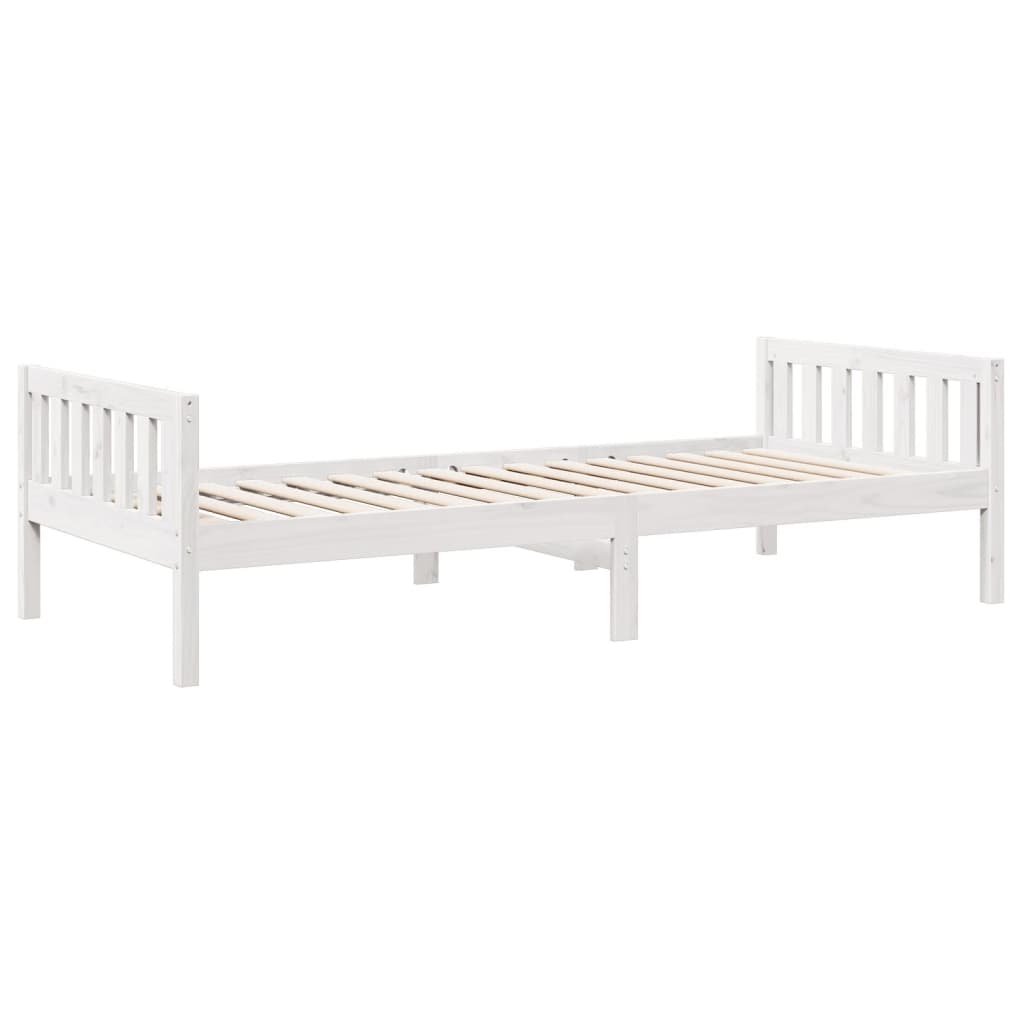 vidaXL Cama para niños sin colchón madera maciza pino blanca 80x200 cm