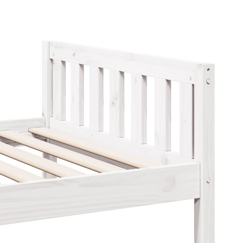 vidaXL Cama para niños sin colchón madera maciza pino blanca 80x200 cm