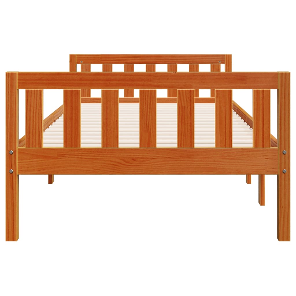 vidaXL Cama de niños sin colchón madera maciza pino marrón 80x200 cm