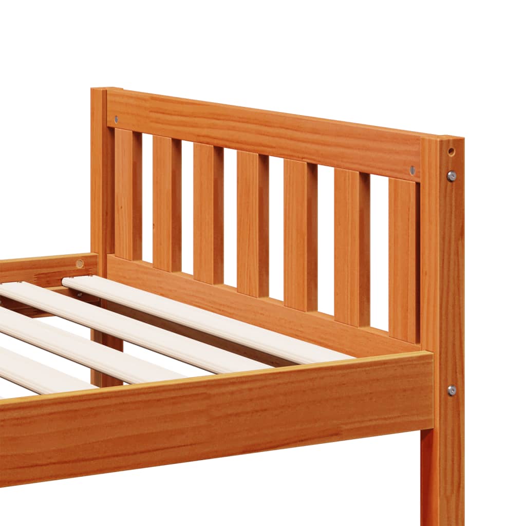 vidaXL Cama de niños sin colchón madera maciza pino marrón 80x200 cm