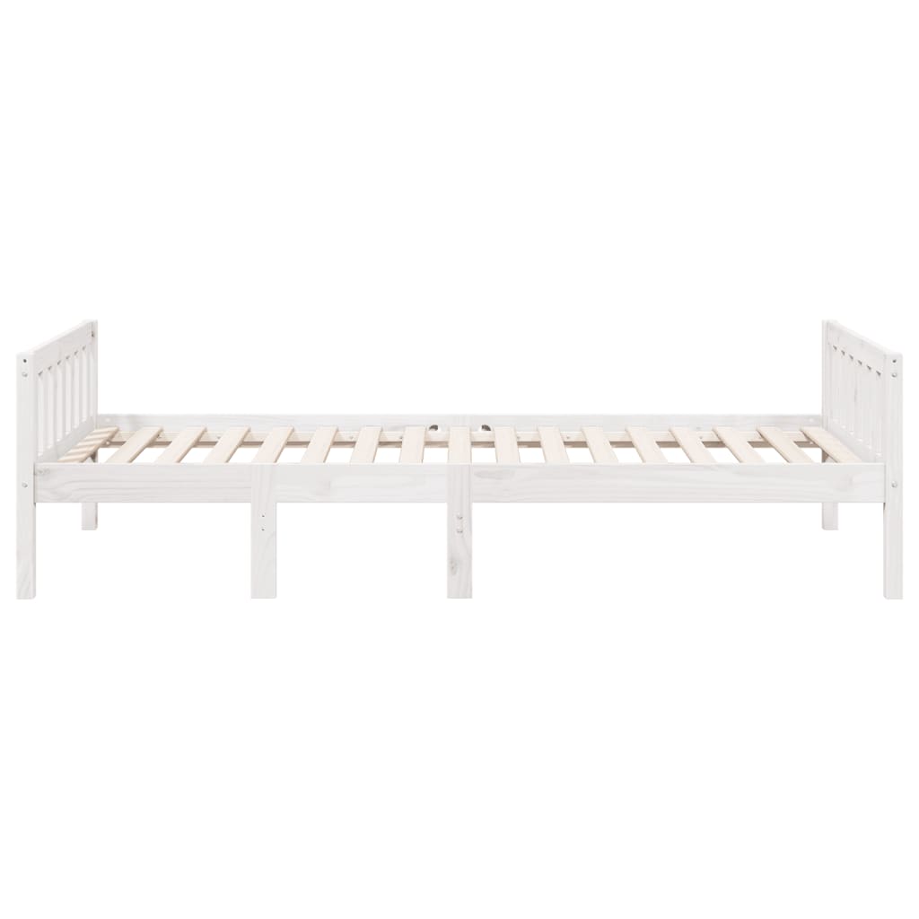 vidaXL Cama para niños sin colchón madera maciza pino blanco 90x200 cm