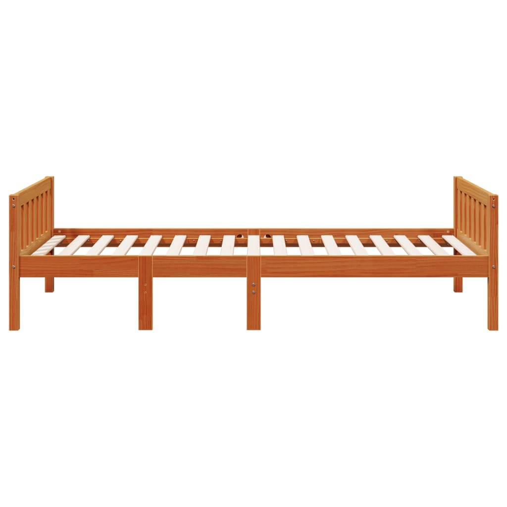 vidaXL Cama para niños sin colchón madera maciza pino marrón 90x200 cm