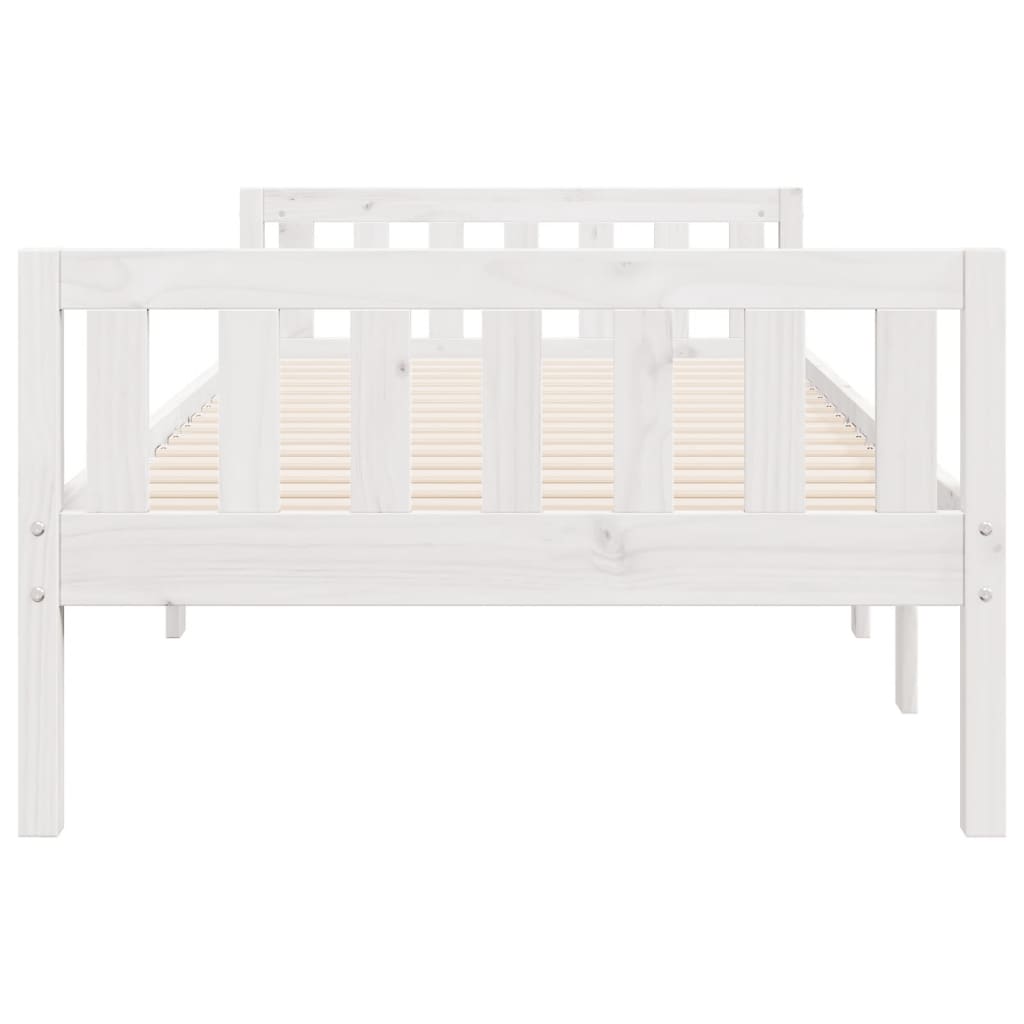 vidaXL Cama para niños sin colchón madera maciza pino blanca 90x190 cm