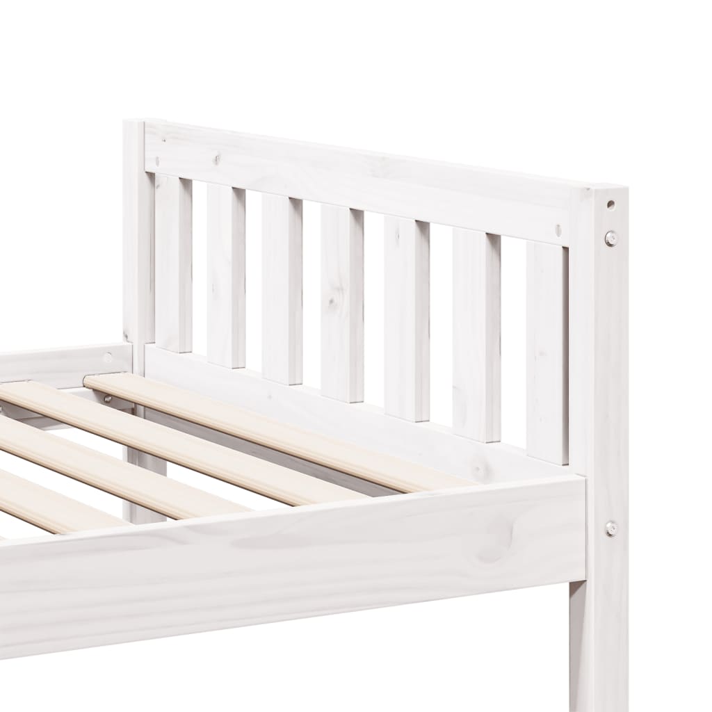 vidaXL Cama para niños sin colchón madera maciza pino blanca 90x190 cm