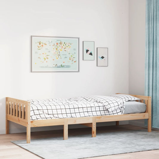 vidaXL Cama para niños sin colchón madera maciza de pino 75x190 cm