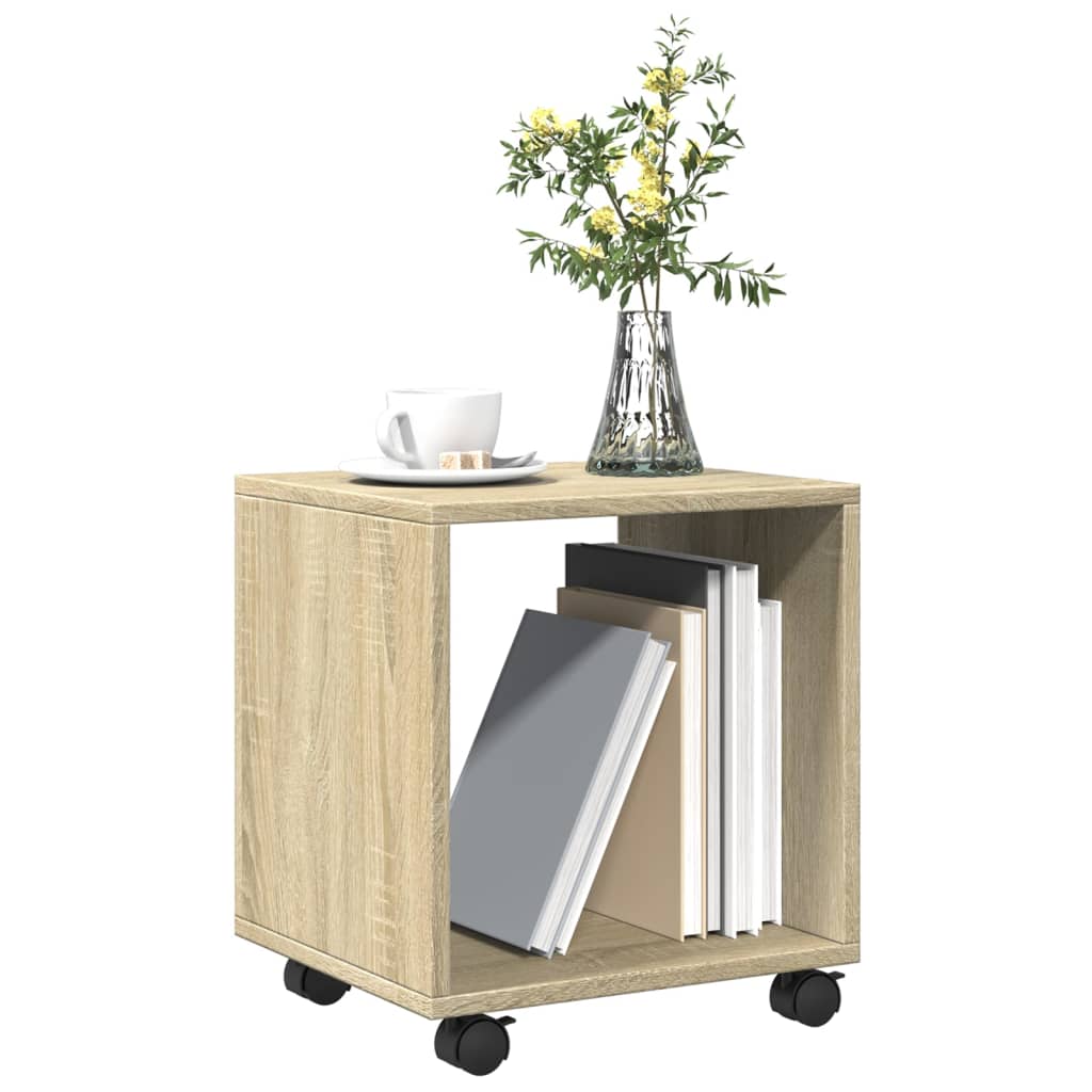 vidaXL Armario con ruedas madera ingeniería roble Sonoma 37x33x42,5 cm